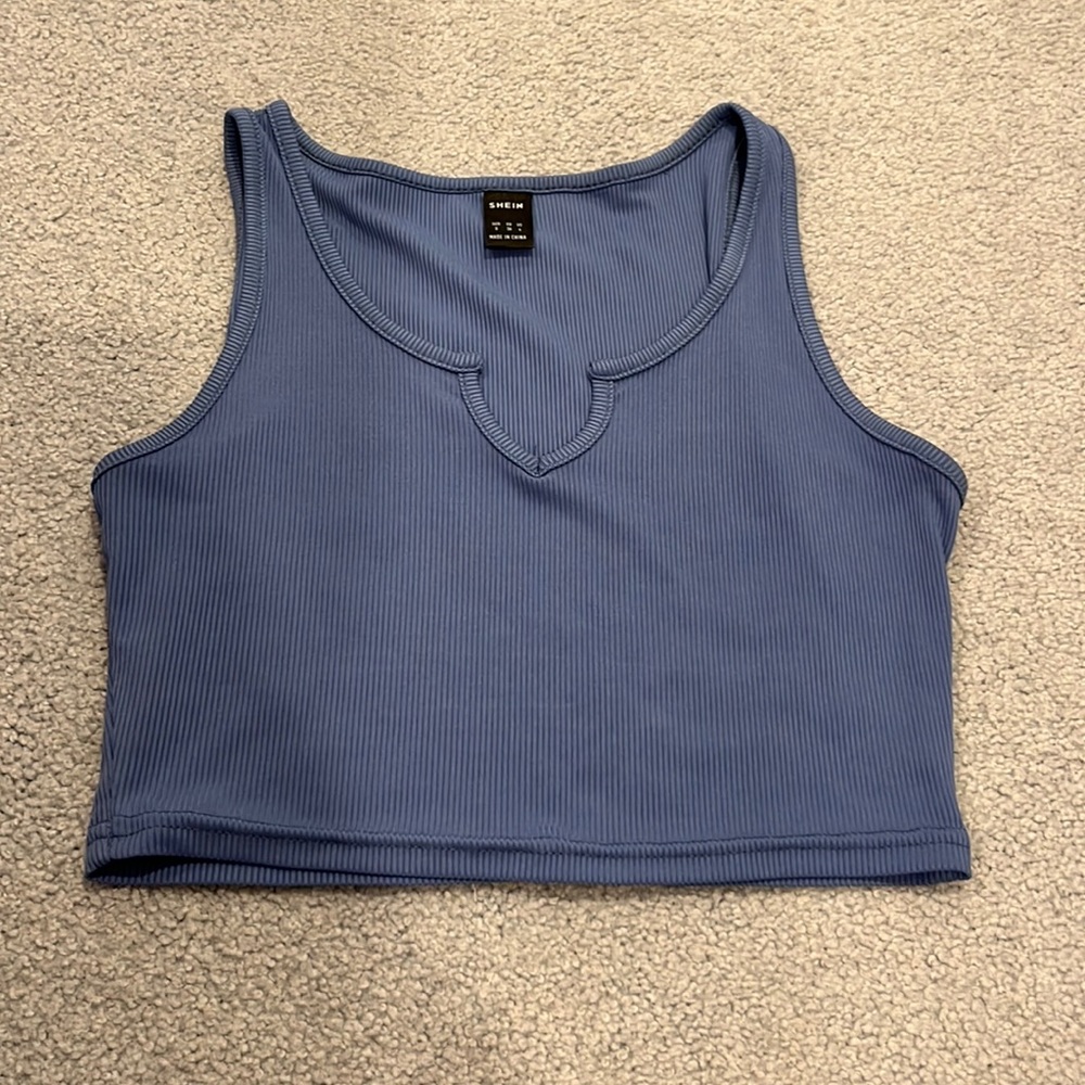 Blue v neck tank